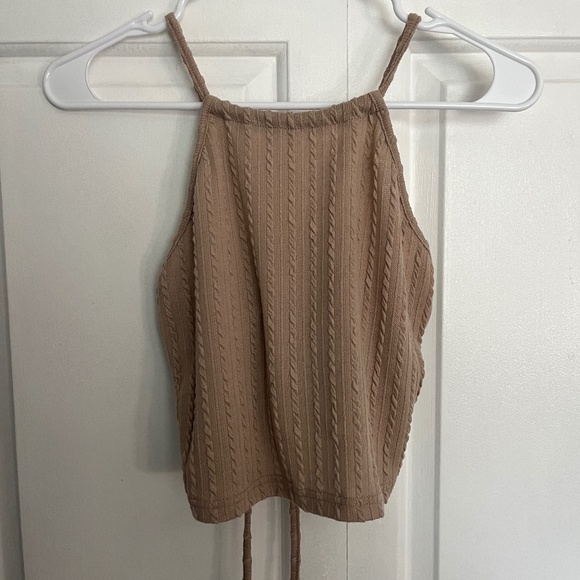 brown halter tank top - Picture 1 of 2